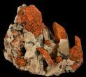 Limonite Coated Quartz Cluster - Morocco #43811-1